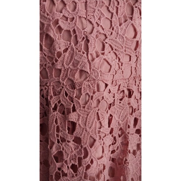 ASTR Mauve Pink Sleeveless Lace Fit & Flare Midi Dress Small - Picture 5 of 6